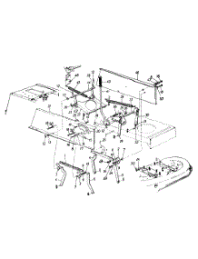 Upper Frame & Mower Deck Lift Mechanism Lt-14 parts for White Outdoor Lawn Tractor 133R676G190 / 1993 from AppliancePartsPros.com