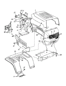 Hood & Fender Assembly Lt-14 parts for White Outdoor Lawn Tractor 13BP673F190 / 1999 from AppliancePartsPros.com