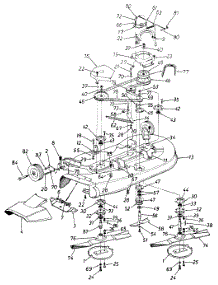 Deck Assembly parts for White Outdoor Lawn Tractor 135-704-190 / 1985 from AppliancePartsPros.com