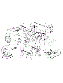 Upper Frame, Mower Deck Lift Mechanism & Rear Wheel Lt-145 parts for White Outdoor Lawn Tractor 133R696G190 / 1993 from AppliancePartsPros.com
