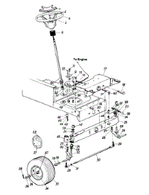 Wheel & Front Axle Assembly Lt-145 parts for White Outdoor Lawn Tractor 133R696G190 / 1993 from AppliancePartsPros.com