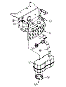 Muffler & Exhaust Lt-145 parts for White Outdoor Lawn Tractor 13A8693F190 / 1997 from AppliancePartsPros.com