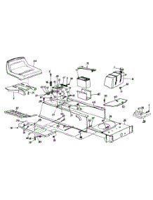 Seat, Upper Frame & Fuel Tank Lt-145 parts for White Outdoor Lawn Tractor 13A8693F190 / 1997 from AppliancePartsPros.com