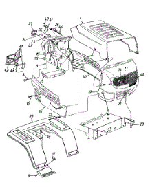 Hood, Grille & Fender Assembly Lt-145 parts for White Outdoor Lawn Tractor 13AP693F190 / 1998 from AppliancePartsPros.com