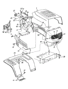 Hood & Fender Assembly Lt-145 parts for White Outdoor Lawn Tractor 13BP693F190 / 1999 from AppliancePartsPros.com
