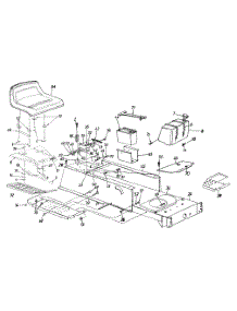Fuel Tank, Battery, Seat, Frame parts for White Outdoor Lawn Tractor 13CP693F190 / 2000 from AppliancePartsPros.com