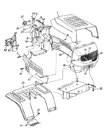 Hood & Fender parts for White Outdoor Lawn Tractor 13CP693F190 / 2000 from AppliancePartsPros.com