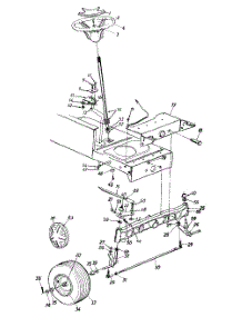Steering, Front Wheels & Axle parts for White Outdoor Lawn Tractor 13CP693F190 / 2000 from AppliancePartsPros.com