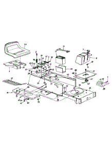 Upper Frame, Seat, Gas Tank & Battery parts for White Outdoor Lawn Tractor 136D686G190 / 1996 from AppliancePartsPros.com