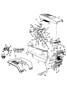 Hood, Grille & Controls parts for White Outdoor Lawn Tractor 13A1686G190 / 1997 from AppliancePartsPros.com