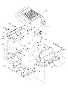 Fuel Tank & Hood Assembly parts for White Outdoor Lawn Tractor 13A2682F190 / 2003 from AppliancePartsPros.com