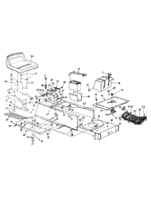 Fuel Tank, Seat, Battery, Frame parts for White Outdoor Lawn Tractor 13AM683F190 / 2001 from AppliancePartsPros.com