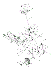 Steering, Front Wheels & Axle parts for White Outdoor Lawn Tractor 13A2606G190 / 2003 from AppliancePartsPros.com