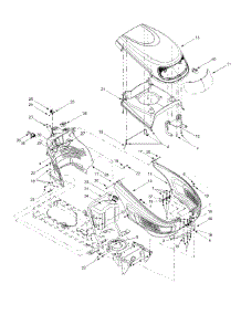 Fuel Tank & Hood Assembly parts for White Outdoor Lawn Tractor 13AP606G190 / 2001 from AppliancePartsPros.com