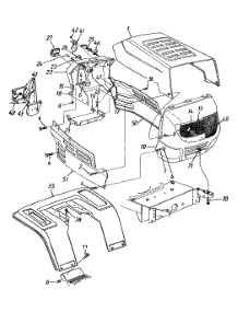 Hood & Fender parts for White Outdoor Lawn Tractor 13AP683G190 / 2000 from AppliancePartsPros.com