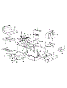 Battery, Seat & Upper Frame parts for White Outdoor Lawn Tractor 136D696G190 / 1996 from AppliancePartsPros.com
