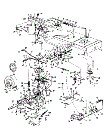 Lower Frame, Pulleys & Wheel parts for White Outdoor Lawn Tractor 136D696G190 / 1996 from AppliancePartsPros.com