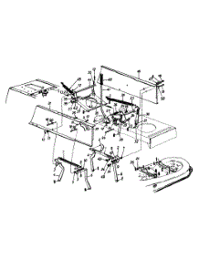 Upper Frame & Deck Lift Assembly Lt-155 parts for White Outdoor Lawn Tractor 136D696G190 / 1996 from AppliancePartsPros.com