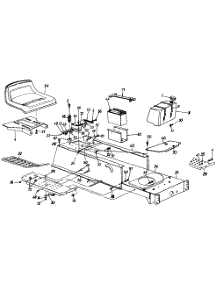 Lower Frame, Seat & Fuel Tank Lt-155 parts for White Outdoor Lawn Tractor 13A1696G190 / 1997 from AppliancePartsPros.com