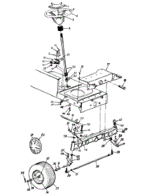 Steering & Front Wheel Lt-155 parts for White Outdoor Lawn Tractor 13A1696G190 / 1997 from AppliancePartsPros.com