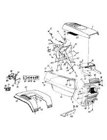 Hood & Dash parts for White Outdoor Lawn Tractor 136T686H190 / 1996 from AppliancePartsPros.com