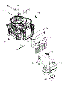 Muffler & Exhaust Tube Lt-16 parts for White Outdoor Lawn Tractor 136T686H190 / 1996 from AppliancePartsPros.com