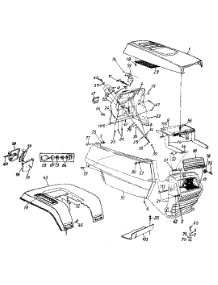 Hood, Rear Fender & Dash Panel Assembly parts for White Outdoor Lawn Tractor 13AD686G190 / 1998 from AppliancePartsPros.com