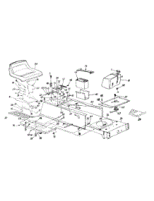 Seat, Fuel Tank & Lower Frame Assembly parts for White Outdoor Lawn Tractor 13AD686G190 / 1998 from AppliancePartsPros.com