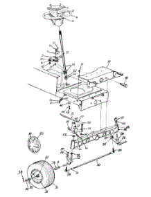 Steering & Wheel Assembly parts for White Outdoor Lawn Tractor 13AD686G190 / 1998 from AppliancePartsPros.com