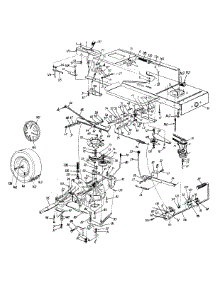 Lower Frame, Wheel & Pulleys Lt-165 parts for White Outdoor Lawn Tractor 136T696H190 / 1996 from AppliancePartsPros.com