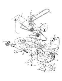 Pulley, Blade & Deck Assembly Lt-165 parts for White Outdoor Lawn Tractor 136T696H190 / 1996 from AppliancePartsPros.com