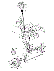Steering Assembly parts for White Outdoor Lawn Tractor 136T696H190 / 1996 from AppliancePartsPros.com