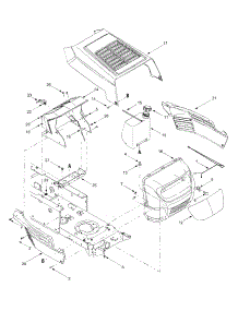 Hood & Fuel Tank parts for White Outdoor Lawn Tractor 13A2693G190 / 2003 from AppliancePartsPros.com