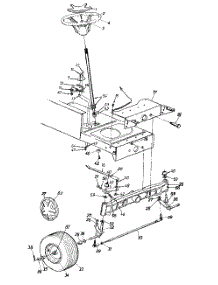 Steering Assembly Lt-165 parts for White Outdoor Lawn Tractor 13AD696G190 / 1999 from AppliancePartsPros.com