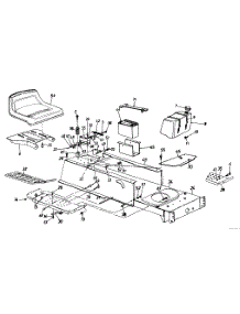Seat, Lower Frame & Fuel Tank Lt-165 parts for White Outdoor Lawn Tractor 13AT696H190 / 1997 from AppliancePartsPros.com