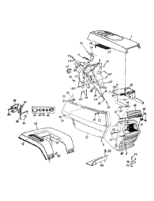 Hood & Fender Assembly Lt-17 parts for White Outdoor Lawn Tractor 13AD686G190 / 1999 from AppliancePartsPros.com