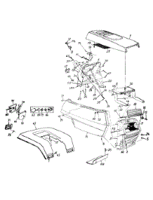 Hood, Rear Fender & Grille Assembly Lt-185 parts for White Outdoor Lawn Tractor 13BT696H190 / 1998 from AppliancePartsPros.com