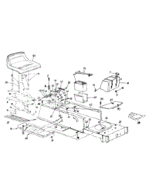 Seat & Lower Frame Assembly Lt-185 parts for White Outdoor Lawn Tractor 13BT696H190 / 1998 from AppliancePartsPros.com