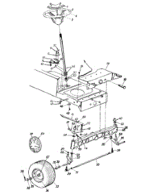 Steering & Wheel Assembly Lt-185 parts for White Outdoor Lawn Tractor 13BT696H190 / 1998 from AppliancePartsPros.com