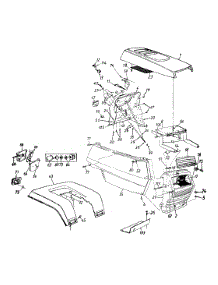 Hood & Fender Assembly Lt-185 parts for White Outdoor Lawn Tractor 13BT696H190 / 1999 from AppliancePartsPros.com