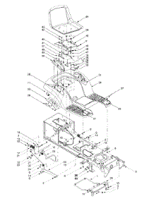 Seat, Fender, Frame parts for White Outdoor Lawn Tractor 13AT616H190 / 2000 from AppliancePartsPros.com