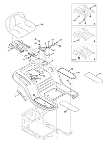 Seat & Fender parts for White Outdoor Lawn Tractor 13WX78TS090 / 2010 from AppliancePartsPros.com