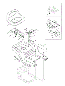 Seat & Fender Assembly parts for White Outdoor Lawn Tractor 13AX79TH090 / 2008 from AppliancePartsPros.com