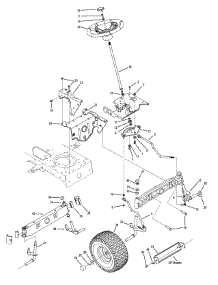 Steering & Front Axle Assembly parts for White Outdoor Lawn Tractor 13AP60TP090 / 2008 from AppliancePartsPros.com