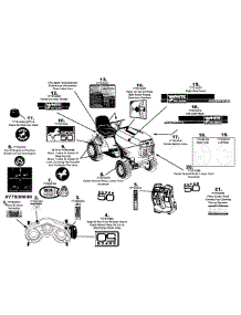 Label Map parts for White Outdoor Lawn Tractor 13AP60TP290 / 2008 from AppliancePartsPros.com