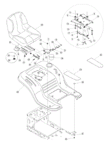 Fender & Seat parts for White Outdoor Lawn Tractor 13A2771G790 / 2005 from AppliancePartsPros.com