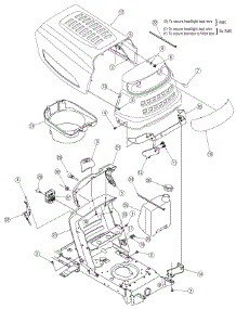 Hood Style 1 parts for White Outdoor Lawn Tractor 13A2771G790 / 2006 from AppliancePartsPros.com