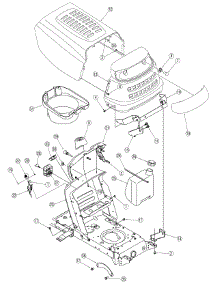 Hood Assembly parts for White Outdoor Lawn Tractor 13A2791G790 / 2006 from AppliancePartsPros.com