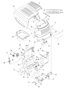Hood Assembly parts for White Outdoor Lawn Tractor 13AN795G790 / 2007 from AppliancePartsPros.com