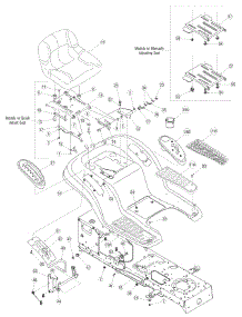 Seat And Fender parts for White Outdoor Lawn Tractor 13AX605G790 / 2006 from AppliancePartsPros.com